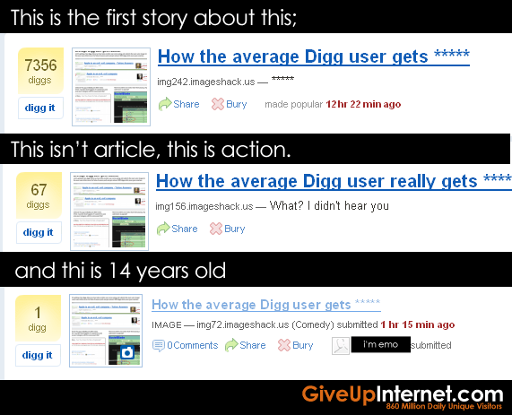 How the average digg users gets again and again