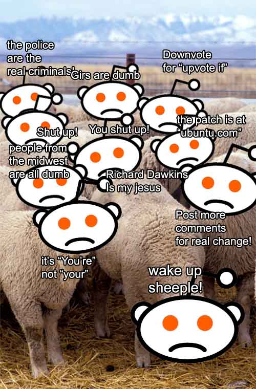 wake up sheeple of reddit