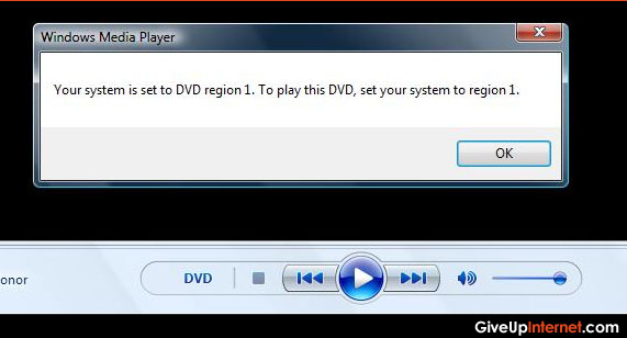 Windows Media Player: Dvd Region Error